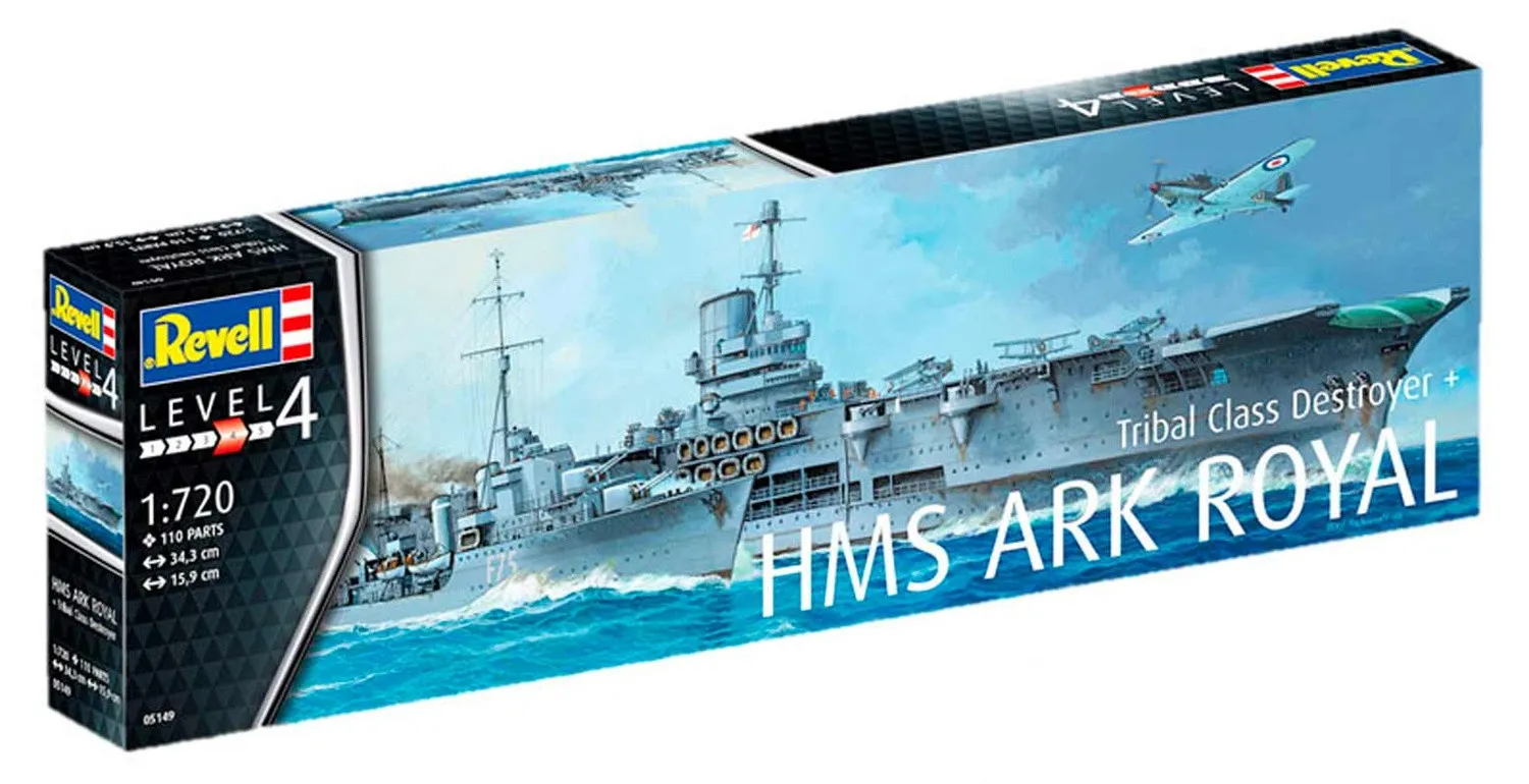 Revell - Tribal Class Destroyer & HMS Ark Royal 1:720 Modellbyggsats