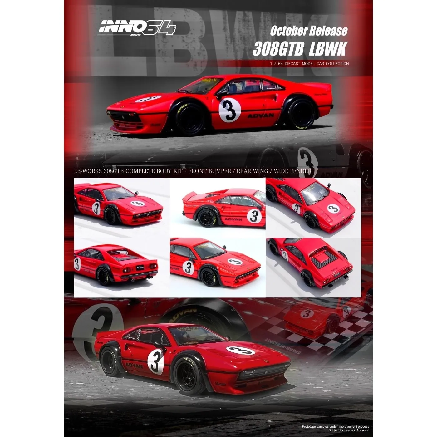 Inno64 - Liberty Walk 308 GTB - 1:64