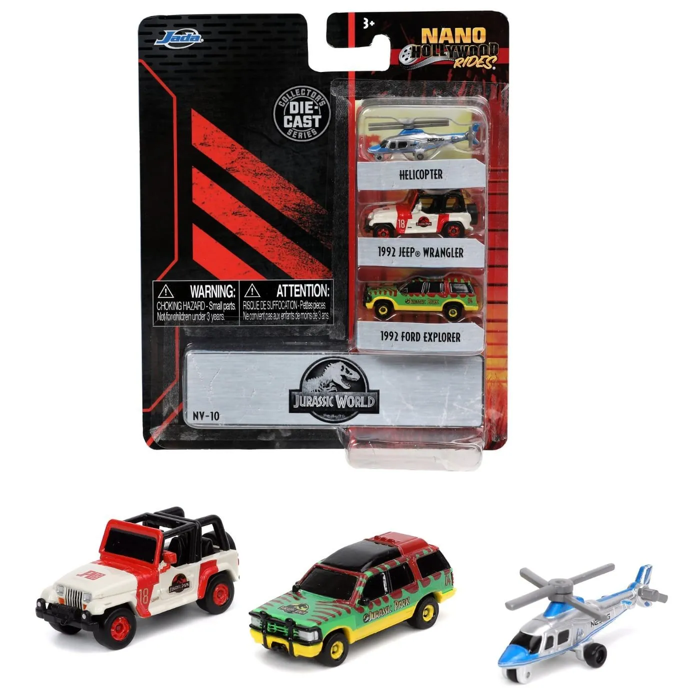 Jada Toys - Jurassic Park - Nano Cars - 3-pack