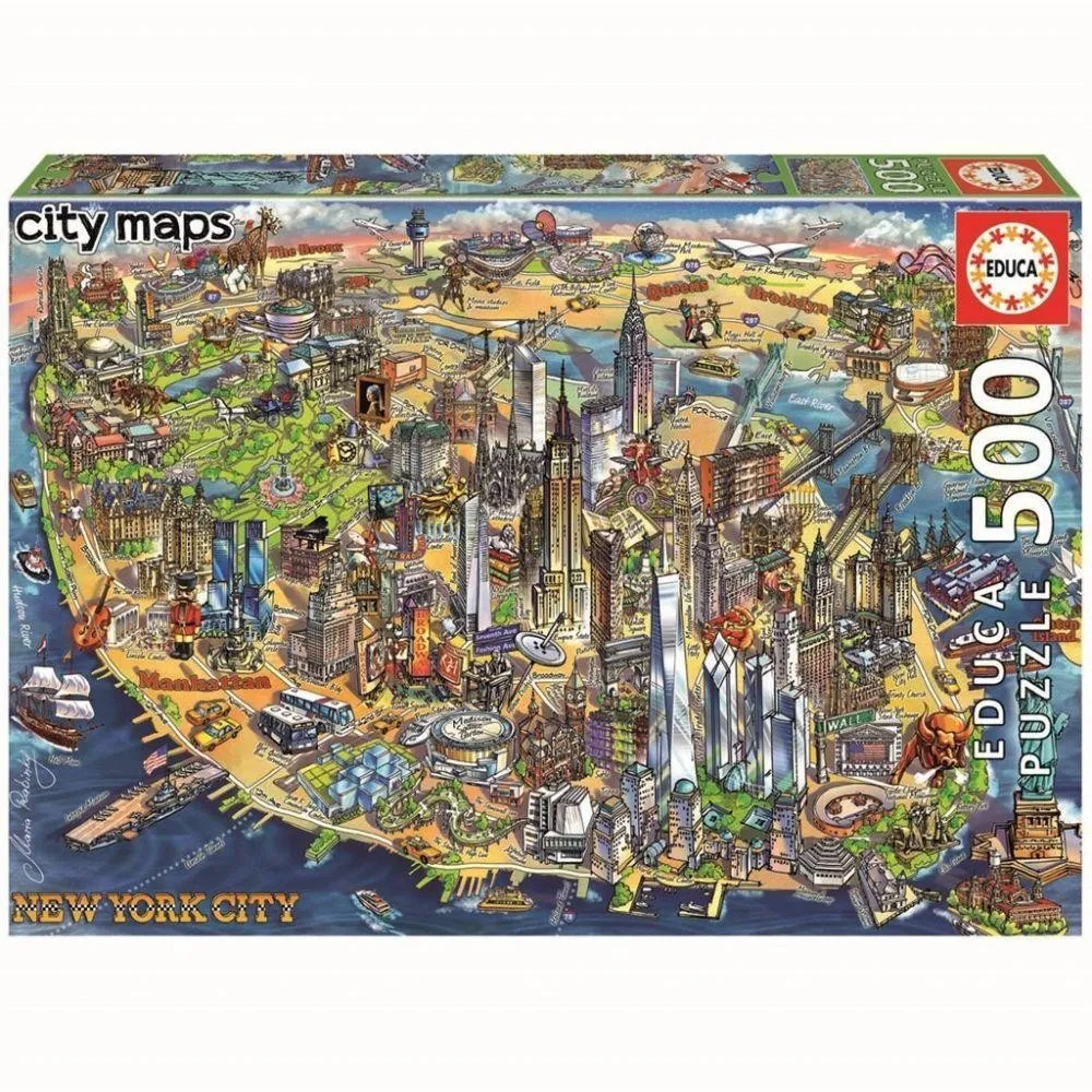 Educa - New York City Karta Pussel 500 bitar