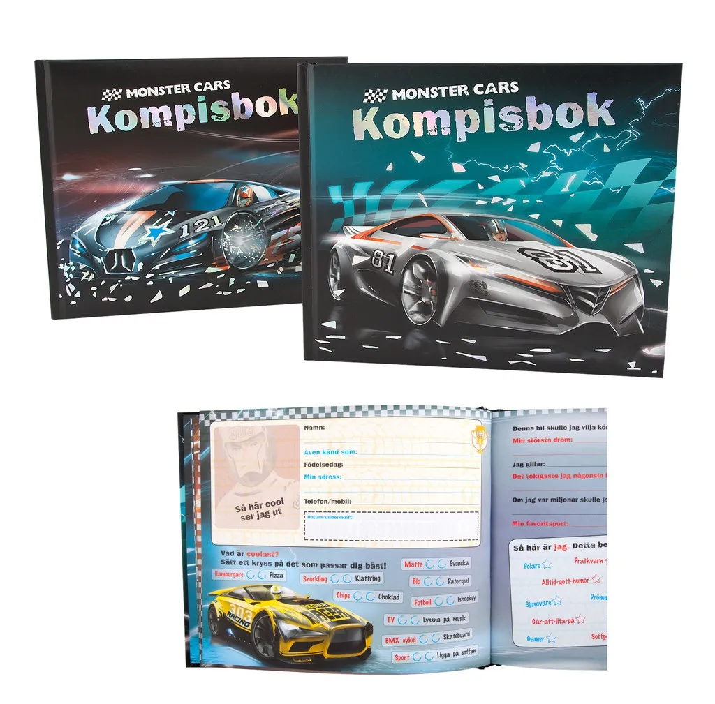 Monster Cars - Kompisbok Bil