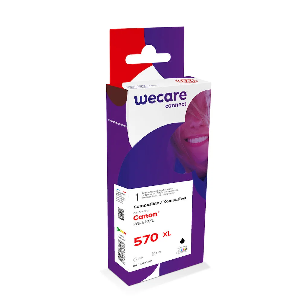 Wecare Bläck PGI-570XL svart