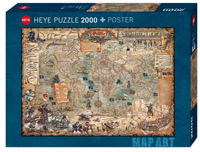 Pussel Map Art, Piratvärld