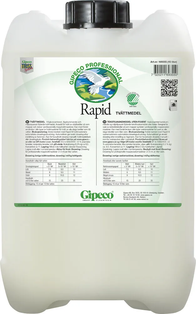 Gipeco Tvättmedel RAPID Flytande
