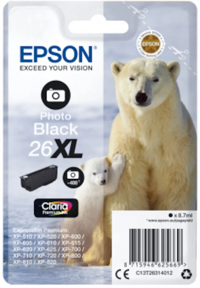 Epson Bläck 26XL fotosvart