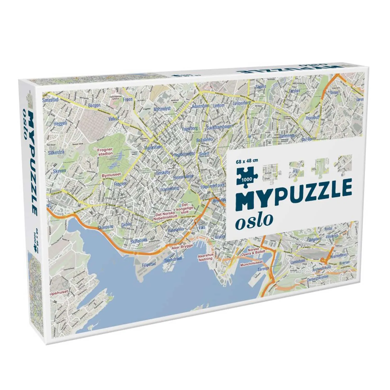 Pussel City Maps Oslo 1000 Bitar