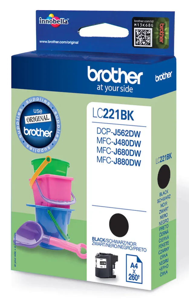 Brother - Bläck LC221BK Svart