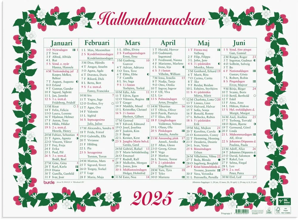 Burde Väggkalender