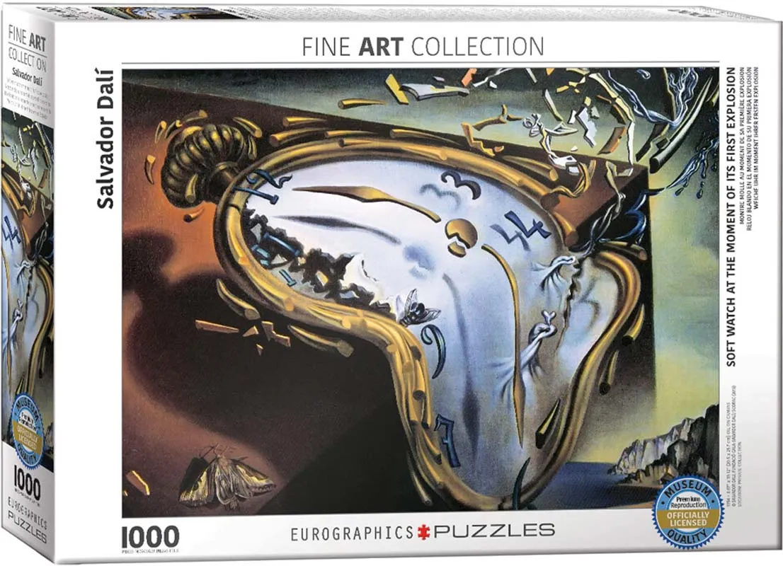 Fine Art Pussel - Dali: Smältklocka, Döden och tiden 1000 bitar
